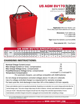 US AGM 8V170 | 8-Volt